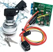 HD Switch John Deere Starter Ignition Key Switch Module AM132500 LX255 LX266 LX277 LX279 LX280 LX288 LX289 GT225 GT235 GT235E GT245 GX255 GX325 GX335 GX355 GX345 w/ 4 Keys Compatible with John Deere