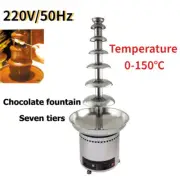 7 Tiers 220V Wedding Birthday Party Heating Fondue Chocolate Fountain Machine