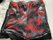 NWT And1 Men's 3XL Multicolor Elastic Waist Drawstring Shorts With Pockets New