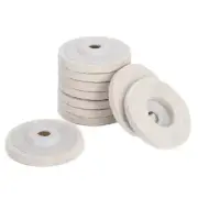Fine Wool)10pcs Polishing Wheel Wool Buffing Grinding Wheel Pads Kits For Wood
