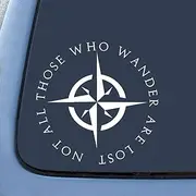 HVD-Not All Those Who Wander are Lost Sticker Decal Notebook Car Laptop 5" (White)