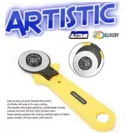 Rotary Cutter RC-12 for Quilters Sewing 45mm, Cutting Tool,Fabric,Paper,Leather,