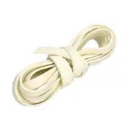 Flat Leather Cord, 3.3 Yard 10mm Leather String Strips for DIY Crafts Beige