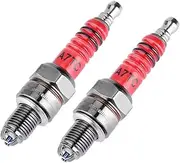 2pcs Racing Spark Plug 3 Electrode A7TC Compatible with 50cc 70cc 110cc 125cc 150cc Atv Scooter Dirt Bike Go Kart Triple Electrode