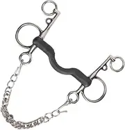 Horse Snaffle Chew, Horse Mouth Bit, Stainless Steel Safe Horses Horse Chew Snaffle Bits for Training Equestrian Equipment (135MM)