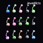 3-10PCS Belly Bars Candy Coloured Mixed Navel Button Piercing Barbells