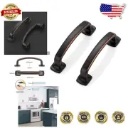 Elegant 20 Pack Curved Drawer Pulls - Sturdy Oil Rubbed Bronze Cabinet Handles