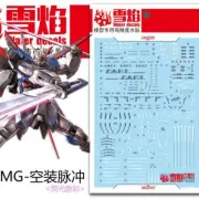 for MG 1/100 ZGMF-X56S/α Force Impulse Water Slide UV Light React Decal Sticker
