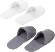 FRCOLOR 2Pairs Non Slip Folding Travel Slippers for Home Hotel Use Lightweight Indoor Slippers for Men Women for Travel and Stays