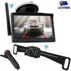 Built-in Wireless 5" Monitor Dual Mounts Reversing Camera License Plate Metal HD