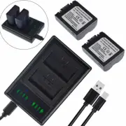 2X CGA-S006 Battery + Charger for Panasonic Lumix DMC-FZ7 DMC-FZ8 FZ18 FZ28 FZ30