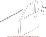 Genuine OEM Front Passenger Right Door Applique for Nissan Armada 2017-2019