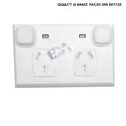 Double Power Point Outlet Twin Socket DGPO w/ Neon Indicator IP65 Waterproof GPO