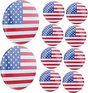 GARVALON Usa Flag Metal Lapel Pins 10pack Patriotic Badges Independence Day Decor for Men Women