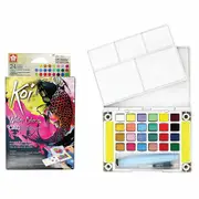 Sakura KOI Pocket Field Sketch Box Watercolour Paints Set - 24 Pans