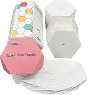 Yosine 300 pcs 1.5" Paper Piecing for Beginners DIY Patchwork Sewing Crafts, Quilting Templates for Sewing Supplies Quilting Accessories Crafting Tools,Hexagon Paper Piecing Template