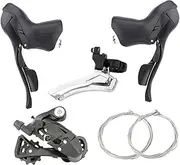 TRUSTTWO Fit for Road Bike Shifters 3x7 3x8 3x9 3x10 3X11Speed Brake Lever Bicycle 2x7 2x8 2x9 2x10 Speed Derailleur The New (Color : 3x9 Speed SL FD RD)