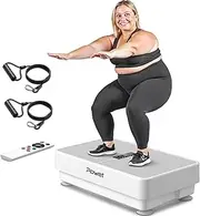 Vibration Plate Exercise Machine, Full Body Vibration Platform for Lymphatic Drainage Pure White