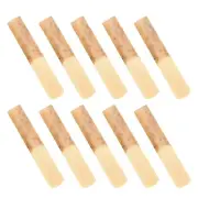 10PCS Clarinet Reeds With Plastic Protection Cover Bamboo Bb 2.5 Saxophone A MGR