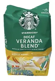 Starbucks Decaf Veranda Blend Blonde Roast Ground Coffee 12 oz