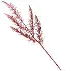 Large Red Glitter Palm Leaf Spray 89cm Christmas Leaves Floral Decoration Xmas