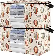 sanluoli 60L 2 Pack Under Bed Shoe Storage with Reinforced Handles, clear window Sweater Storage For Closet