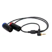 3.5mm TRS to two XLR 3 pin for RØDE Wireless GO II Dual Channel wireless output