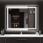 LED Bathroom Mirror Front Light and Backlit Vanity Mirror Anti-Fog Wall Mounted