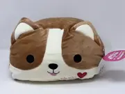 Squishmallows Reginald the Corgi Dog Hugs Squishes Stackable Plush Pillow 12"
