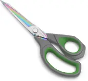 LIVINGO Professional Sharp Fabric Scissors - Titanium Coated Forged Steel Heavy