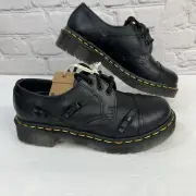 Dr. Martens 1461 Bow Oxford Women's Black Smooth Leather Lace Up Shoes Size 6