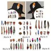 Hat Feathers Colorful Feathers Craft Feathers for Fedora Decor Cowboy Hats