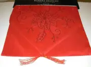Red Table Runner w/Tassels & Sequins 16inx60in Christmas/Holiday Robert Stanley
