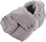 [GAROZATION] Warm Hooded Hat for Men Women Windproof Skiing Cap Earflaps Outdoor Faux Fur Warm Hat for Cold Weather Light Grey