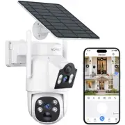Solar Camera Outdoor Wireless, Dual Lens (3MP+3MP) 355° PTZ Home Security Cam...