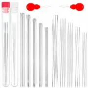 30-Piece Beading Needles Set 15 Long Straight 15 Big Eye Needles