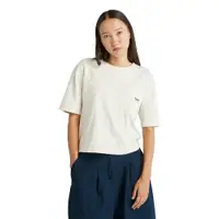 在飛比找ETMall東森購物網優惠-Timberland 女款白色前側口袋寬鬆短版短袖T恤A6A