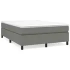 Bed Frame with Mattress Set Fabric Kids Guest Teen Bedroom Grey Size DOUBLE