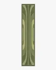 75' x 365' | Machine Washable Runner Rug | Kid & Pet Friendly | Indoor Rug | Jonathan Adler Paradox Green Rug | Ruggable