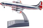 Pre-Built Model Aircraft for American Airlines Lockheed L-188 N6129A Diecast Airplane Model 1:200 Scale – 15cm Finished Aircraft Replica Miniature Airplane Model