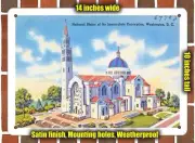 METAL SIGN - Washington Dc Postcard - National Shrine of the Immaculate Concept