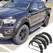 SUERAUTO4X4 for Ford Ranger PX3 MK3 2018-2022 Fender Flares Wheel Arches Guard Protector, Rivet Bolt Style 28MM Extra Wide Auto Body Kit, with Side Bumper Sensor Hole, 6PCS Matte Black