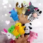 10pcs Children Animal Finger Puppets Set Plush Hand Toy Happy Family Fun