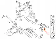 OEM VOLKSWAGEN CRAFTER 2E ENGINE COOLANT PIPE 076121085A GENUINE