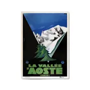 French Alps Tourism Vintage Travel Advert Wall Art