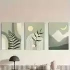 3pcs Sun and Moon Bohemian Art Deco Minimalist Wall Art Canvas Unframed