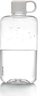 ALLKELR Portable Flat Water Bottle, BPA Free Tritan Plastic Travel Water Bottle for Camping, Fitness, Outdoor Sports, Fits Purse and Pocket (White, 16.9 oz)