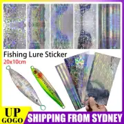 5-10pcs Reflective DIY Fishing Lure Sticker Holographic Adhesive Film Flash Tape