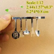 AirAds Dollhouse 1:12 stainless cooking utensils spoon spatula dipper fork Set