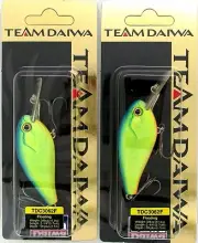 (2) Rare Team Daiwa 3/8 Oz 2-1/4" Floating Crankbaits Blue Back Chart TDC3062F11